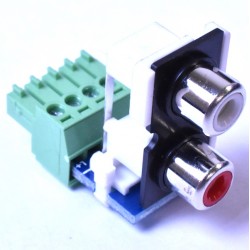 Phono RCA to Phoenix adapter for Extron Crosspoint 300